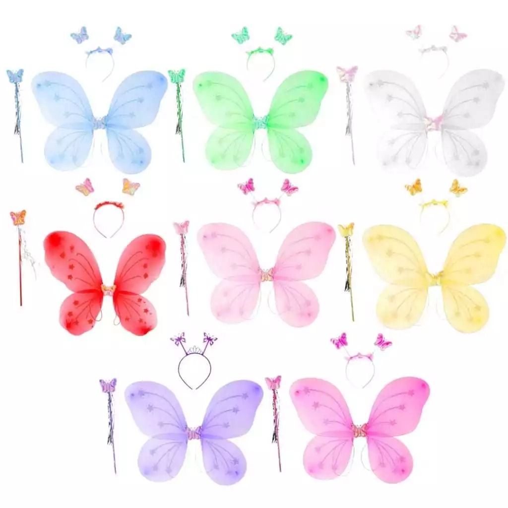 FANTASIA BORBOLETA ASA TIARA VARINHA LISA